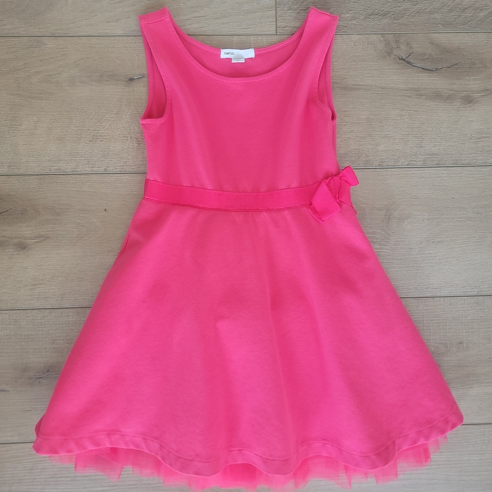 GAPKids Pink Cotton Blend Tulle Skirt Party Dress Size S (6-7) Balletcore Pink